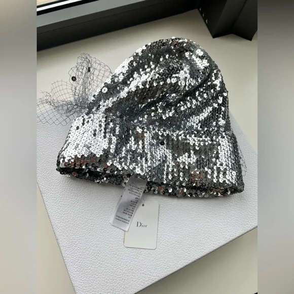 Dior | Accessories | Nwt Christian Dior Beanie With Silver  display picture 1